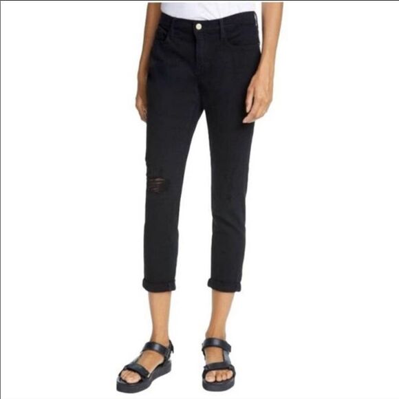 FRAME Le Garcon Distressed Skinny Jeans 28 - Picture 1 of 10